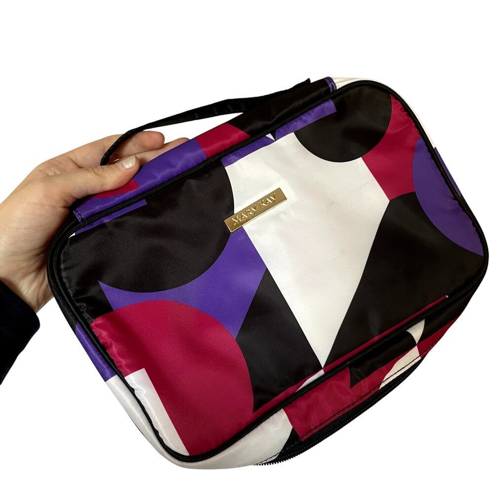 Mary Kay travel multiple zipper pouch bag makeup toiletries women's pink purple